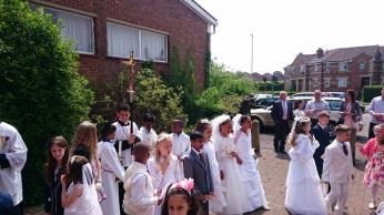 First Communion at St Simon Stock Catholic Church, Ashford